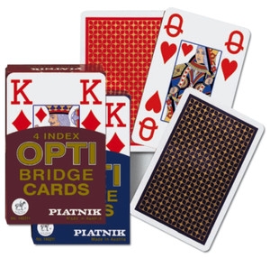 Carte OPTI 4 index - Bridge | Jeux de cartes et de dés classiques