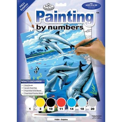 Peinture à Numéro - Dauphins (Dolphins) PJS24-3T | Peinture à numéro & peinture de diamant (Diamond Painting)