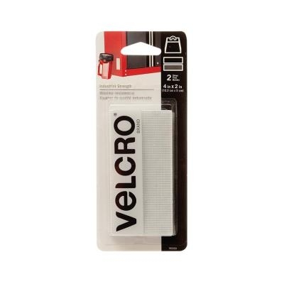 Bandes adhésives industrielles Velcro® Paquet de 2 bandes, 4" x 2"., blanc | Élastiques, doigts, loupes