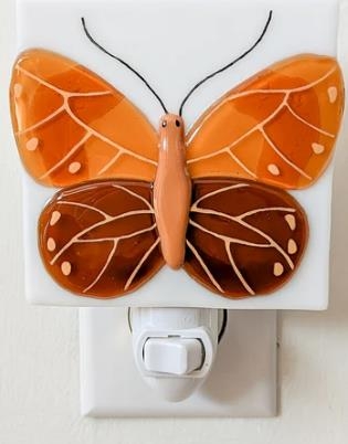 Veilleuse - La volée de papillon orangé | Cadeau