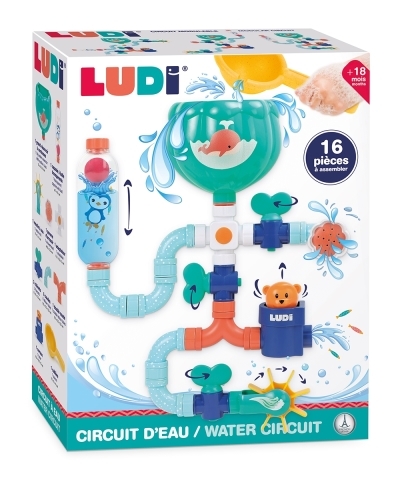 LUDI - Grand Circuit de bain 16 pièces | Jeux pour le bain