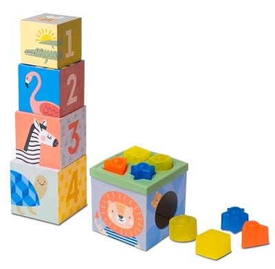 Taf Toys - Cubes et formes à trier Savane | Bébé (18 mois & moins)