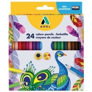 Crayons de couleur en bois (boite de 24)+ taille-crayon | Crayons de couleur, feutres  et craies